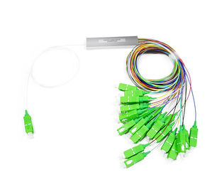 FTTH Fiber Optic Splitter 1x8 1x16 PLC SC/APC/UPC Mini Block Steel Tube Durable